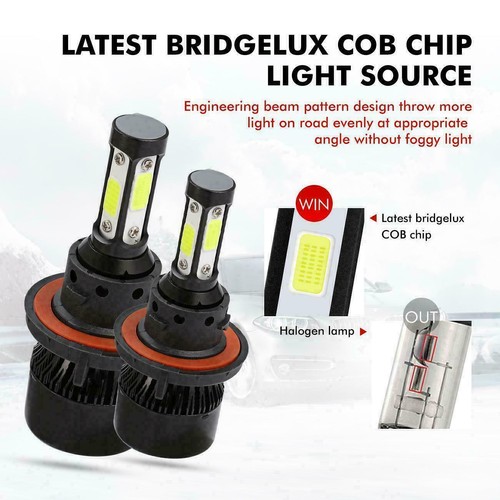 For Chevy HHR 2006-2011 - 2X 6000K White 9008 LED Headlight Kit Hi/Lo Bulbs - 第 3/12 張圖片