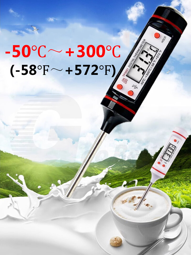 Digitales Lebensmittel Thermometer Digitales Fleischthermometer, Digitales Koch-Lebensmittelthermometer Mit Langer Sonde, Tragbares BBQ-Grill-Küchenthermometer Für Truthahnwasser Fleischthermometer Mit Fühler