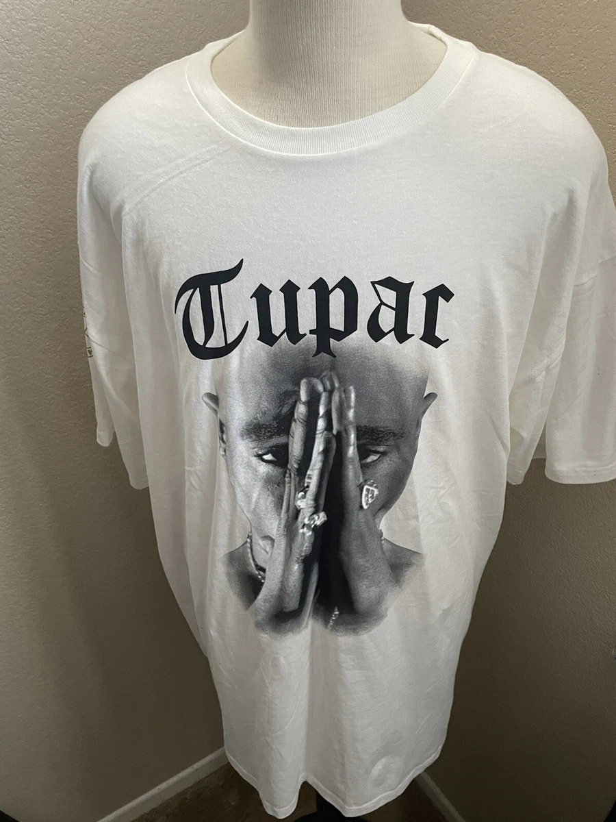 Cross Colours Tupac Shakur 2pac Retro 90s White T shirt Men s Size
