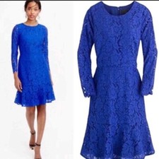 J.Crew Royal Blue Lace Dress - Size S Brand New