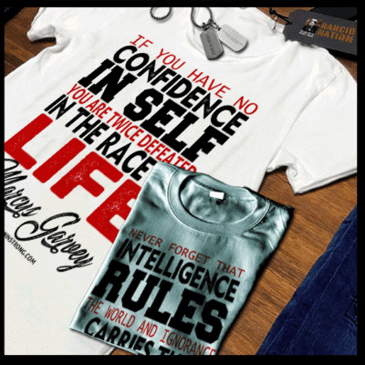Marcus Garvey T-Shirt If you have no confidence quote Black History Month Tee