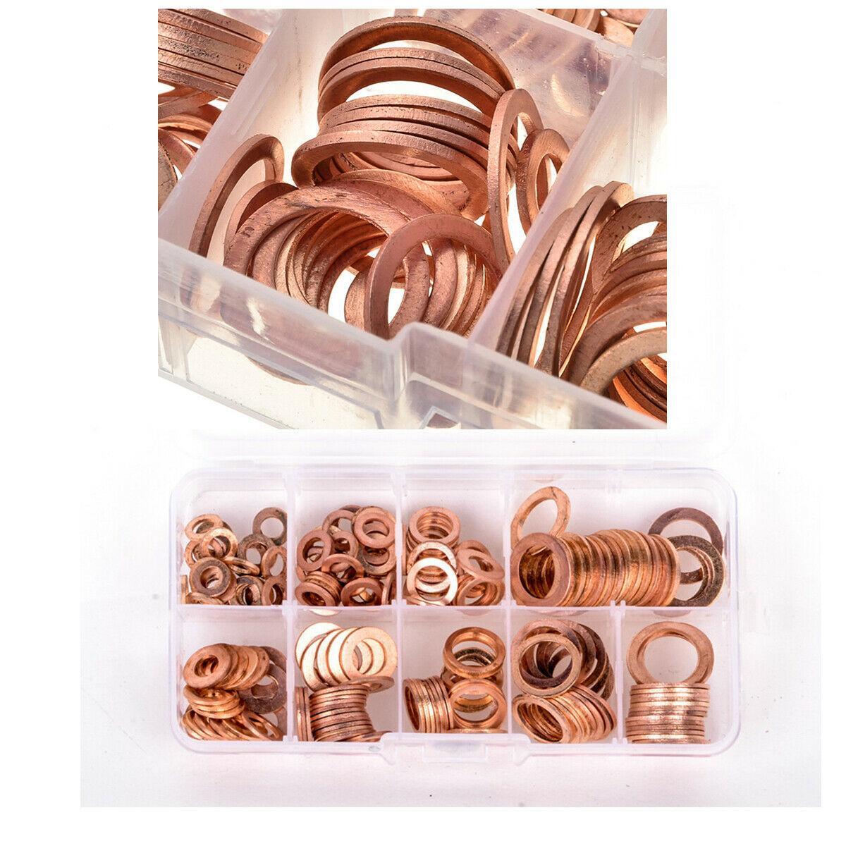 ORing Copper Gasket 200Pcs/Set Universal Engine Oil Drain Plug Seal