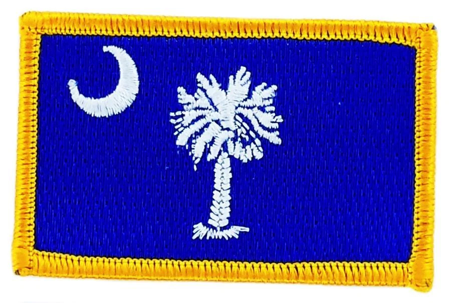 Patch écusson brodé Drapeau CAROLINE DU SUD Thermocollant USA AMERICAIN
