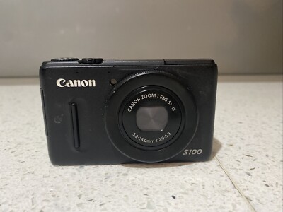 Canon PowerShot S100 Digital Camera 12.1MP PC1675 Black (made In
