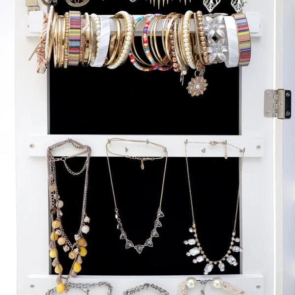 ***Jewelry Cabinet Full Length Mirror Standing Storage Organizer, Mirror armoire - Image 2 of 3