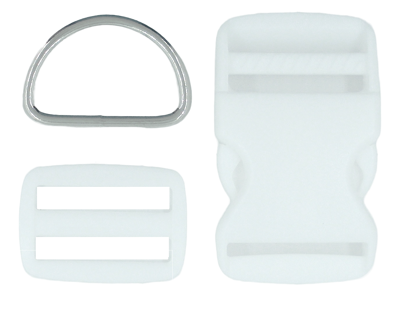 1.5" Colored Dog Collar HARDWARE KITS 6 Color Choice buckleslideD ring eBay