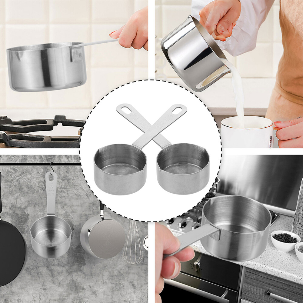 Stainless Steel Portion Cups Small Glass Containers Saucepan Milk eBay