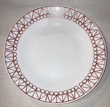 Corelle Everyday Expressions Set Of 4 Graphic Stitch Meal Bowls Red /White