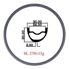 Cerchio carbonio bici mtb 29er profondità 20mm larghezza 30mm asimmetrico 28 fori tubeless