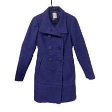 Smart Set Dark Blue Double Breasted 100% Wool Peacoat Xs