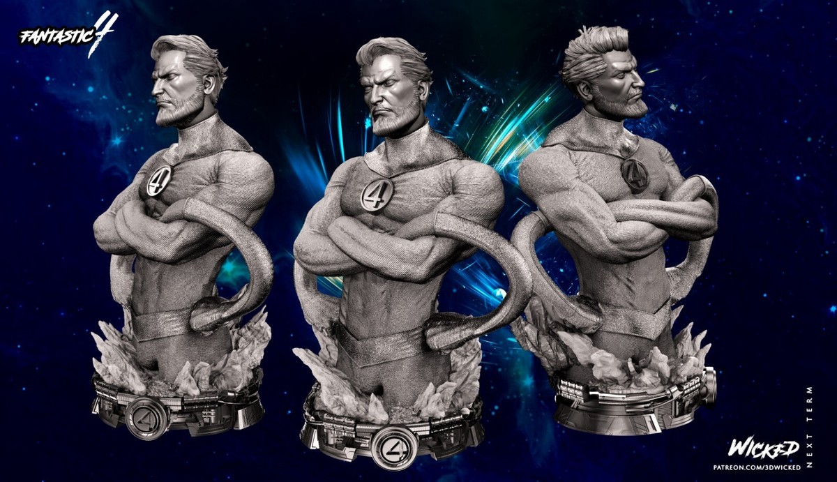 REED RICHARDS MISTER FANTASTIC Four Bust Marvel Avengers Resin