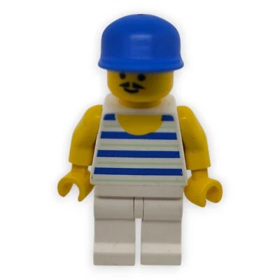 Lego Town Paradise Mann Streifen par044 6595 Surf Shack 1993 Minifigur Ersatz - Bild 1 von 4