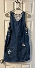 VTG Disney Blue Denim Mickey  Minnie Dress - Size Small