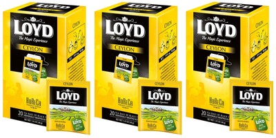 3 x HORECA LOYD Ceylon Black Tea 20 envelopes 3 x 40g / 120g