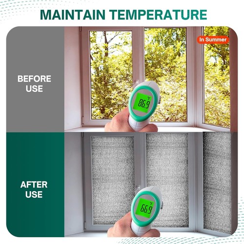 Window Insulation for Summer Heat, Reflective Insulation Roll , Double-Sided ... - Picture 5 of 7