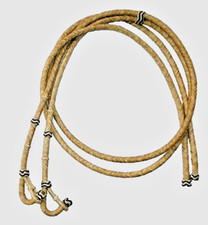 Cowboy Western Leather Rawhide Rope Hand Braided Reins Free Shipping