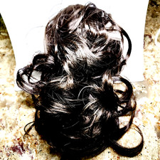 Ladies hair extension with claw clip 12 inches long deep brown/black US Seller