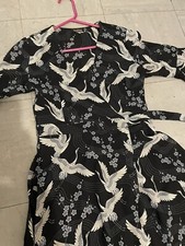 Boohoo Navy Floral Print Dress