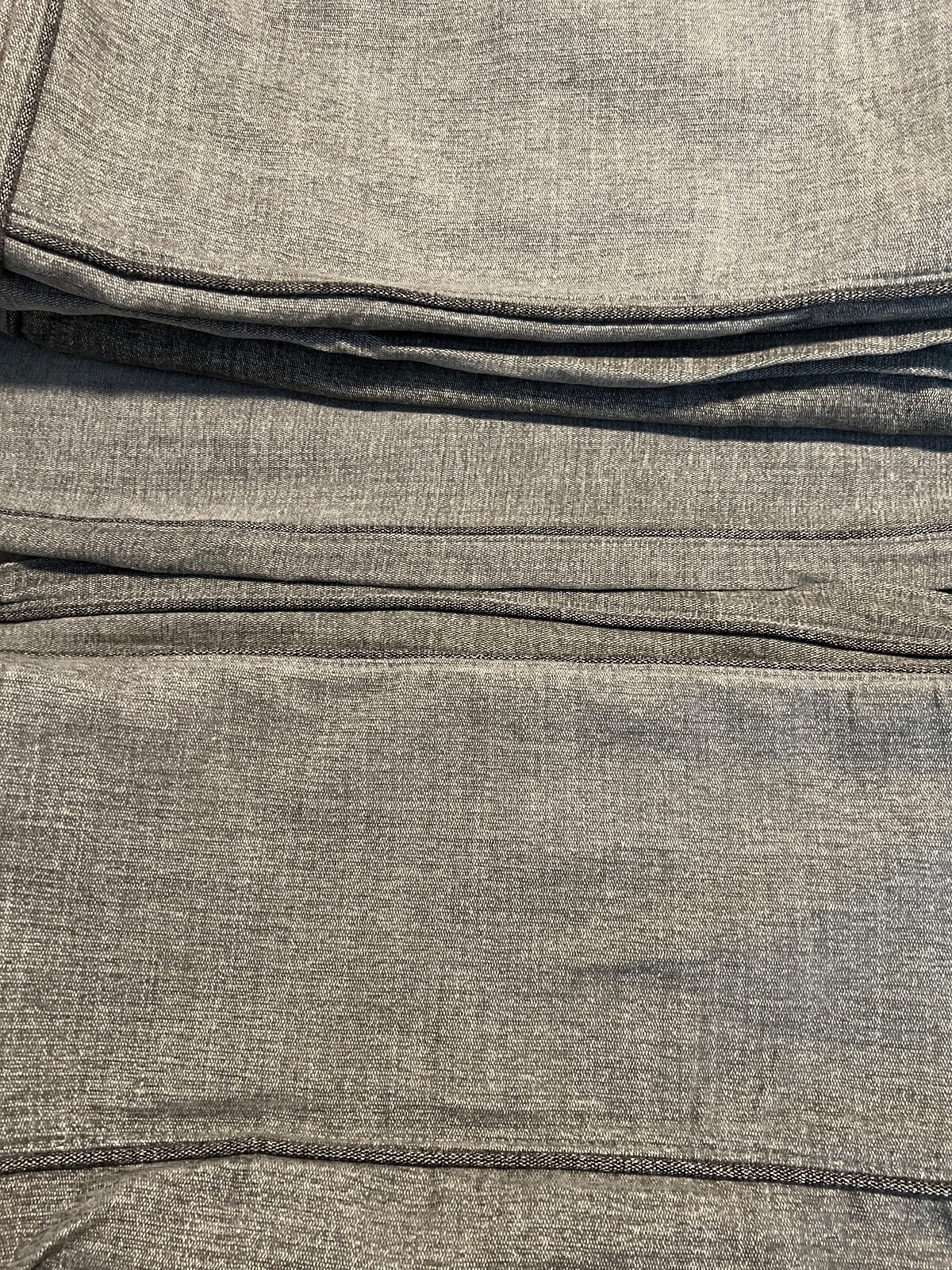 Lovesac Sactional covers Twotone Grey Slub Chenille Standard Size