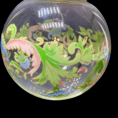 ROSENTHAL Glass Sphere Ornament Classic Kugel Renaissance 3 Pink Green Floral - Picture 7 of 14