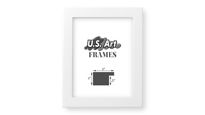 US Art Frames 1'' Flat Chalk White MDF Wall Decor Picture Poster Frame