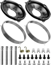 28pcs Headlamp Retaining Ring Mounting Bucket Kit Fit for Chevrolet Chevy II