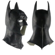 Latex Batman Full Mask With Cowl Adult Cosplay The Dark Knight Rises Batman Mask