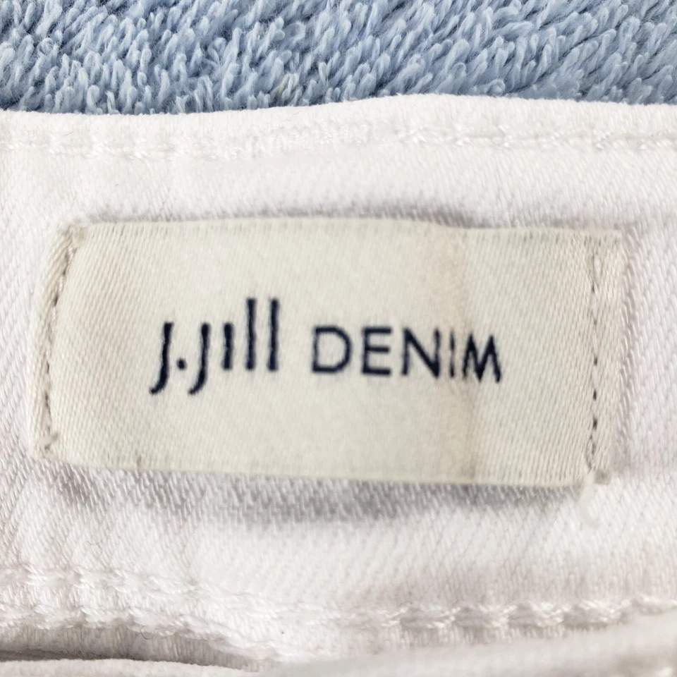 J. Jill Denim Jean Womens Sz 8 TALL White Authentic Fit Slim Ankle Stretch 32X30 - Image 3 of 4
