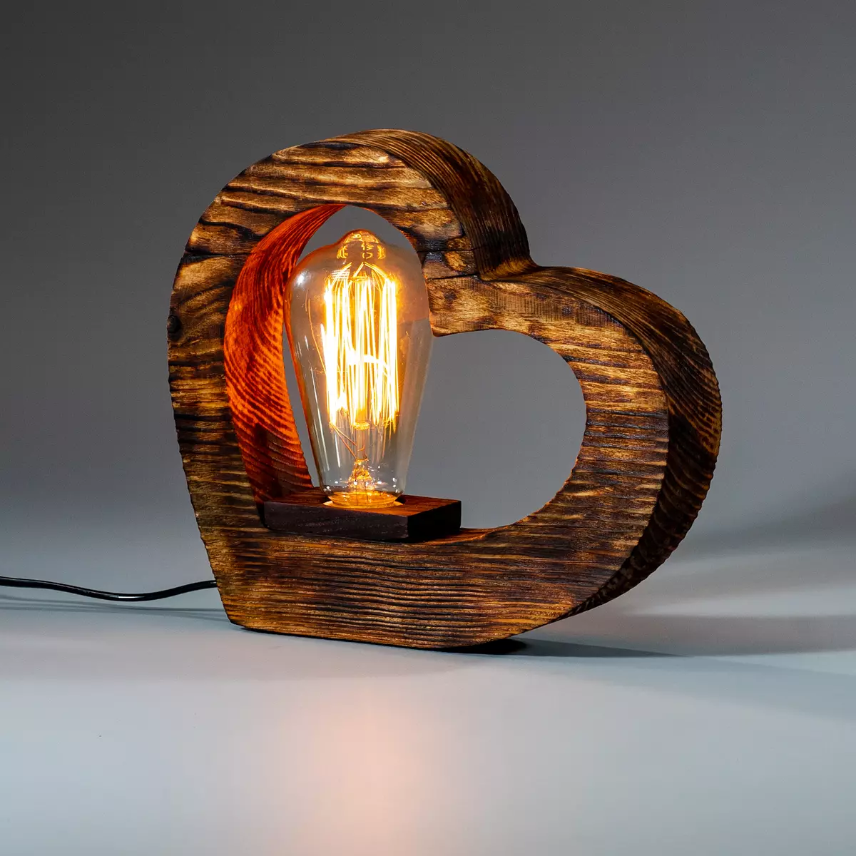 Wooden Table Night Lamp Edison Home Decor Bedside Bedroom Nursery Lamp for Kids