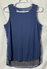 Tangerine Womens sleeveless layered active tank top, size L