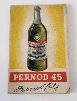 Antique Notebook Advertising Pub pernod 45 - 51 Father & Son Aperitif Anise