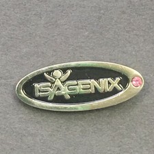 Isagenix Wellness Pink Rhinestone Award Achievement Recognition Lapel Tack Pin