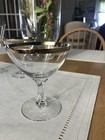Vtg 4  Fostoria Platinum Trim Wedding Ring 2 Crystal Water Glasses & 2Sherbet? — photo 2