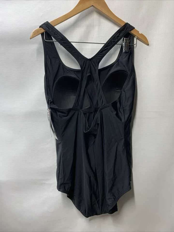Traje de baño Speedo Plus Moderate Ultraback negro acolchado de una pieza para mujer talla 22 Foto 3 de 4