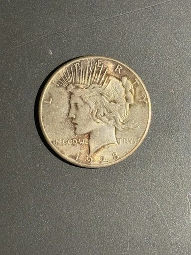 1928 Peace Dollar $1 Silver Coin Circulated Business Strike Uncertified