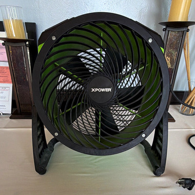 XPOWER FC-200 High Velocity Air Circulator Air Mover Utility Floor Fan Green
