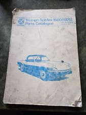 Triumph Spitfire 1500 1975 Parts Catalogue. Part Rtc9110. Triumph Spitfire 1500 1975 Parts Catalogue. Part Rtc9110.