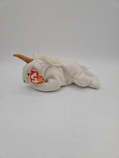 Mystic The Unicorn Beanie Baby With Tan Horn/Yarn Mane