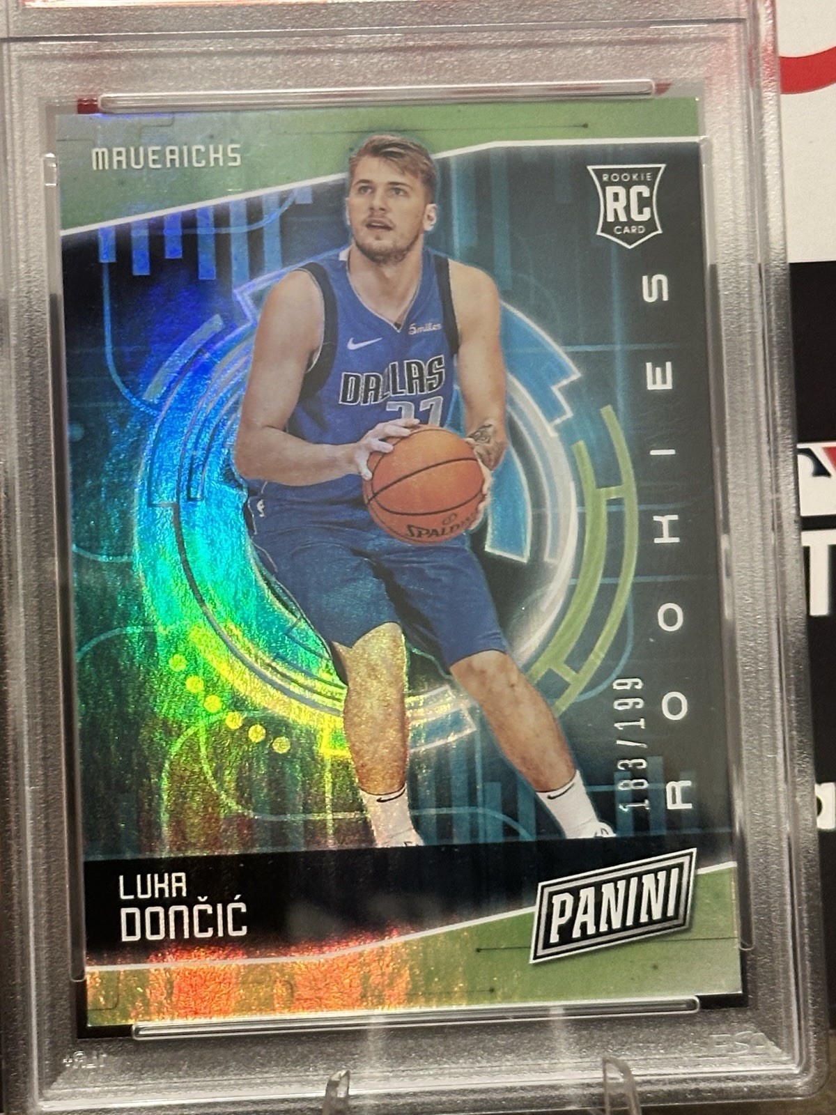 2018 Panini Luka Doncic * Cyber Monday * Rookie RC /199 Foil Refractor PSA view 5