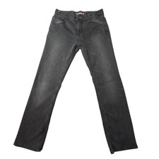 Tommy Hilfiger Jeans Boys 18 Black Straight Leg Adjustable Waist Stretch Denim