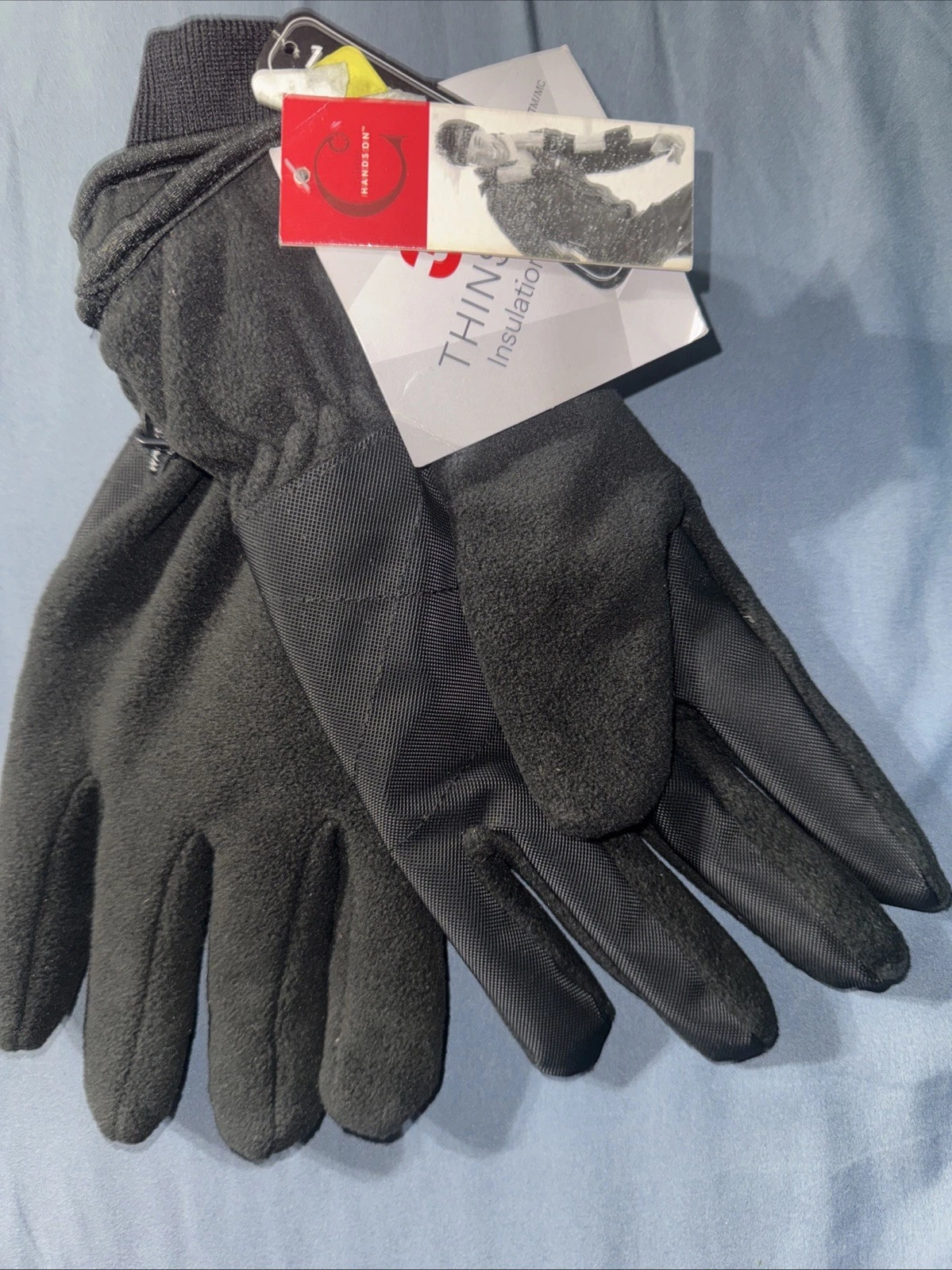 OSFM Gloves Black ADULTS MEN 100% WATERPROOF THINSULATE INSULATION Hands On NWT