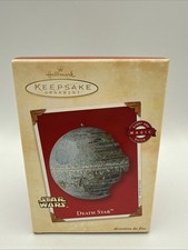 2002 Hallmark Keepsake Star Wars Death Star Magic Light Christmas Ornament NEW