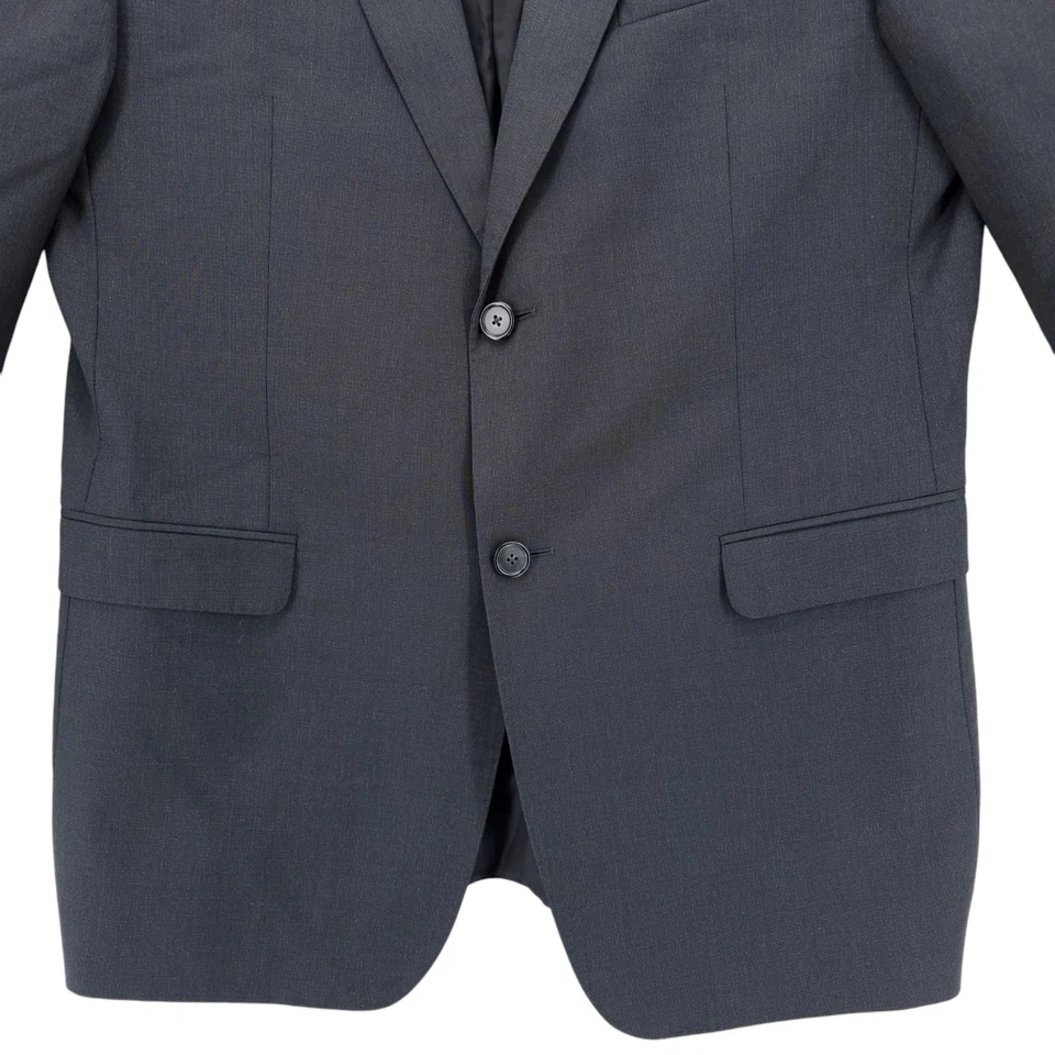 Jaqueta Blazer Z ZEGNA Drop 7 Preto Carvão Micro Padrão IT 50R - EUA 40R - Imagem 2 de 4
