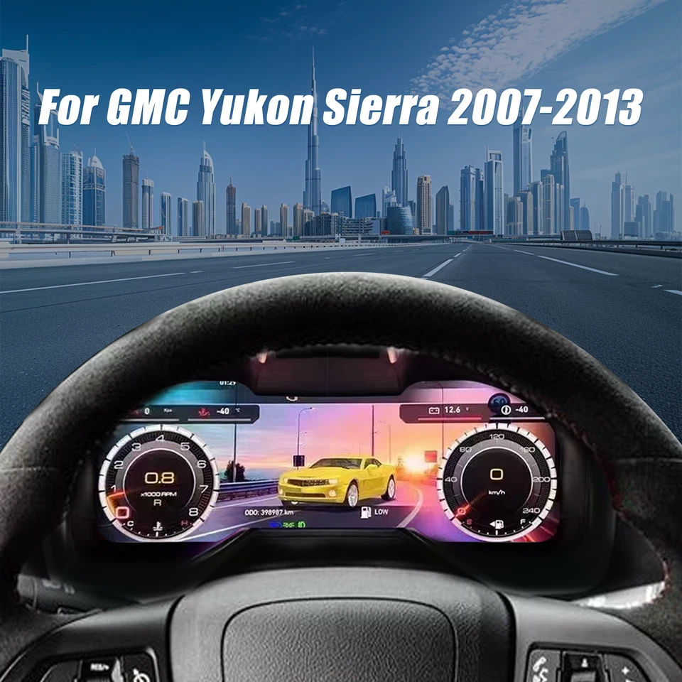 Cuadro de instrumentos digital para GMC Yukon Chevrolet Silverado 2007-13 Foto 2 de 4