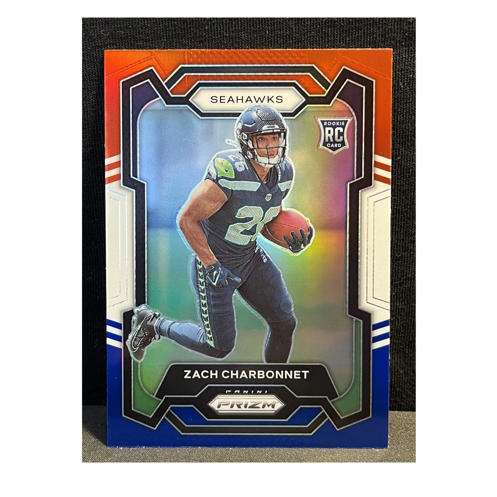 Panini 2023 Prizm Rookies Zach Charbonnet Seahawks Red White & Blue #392