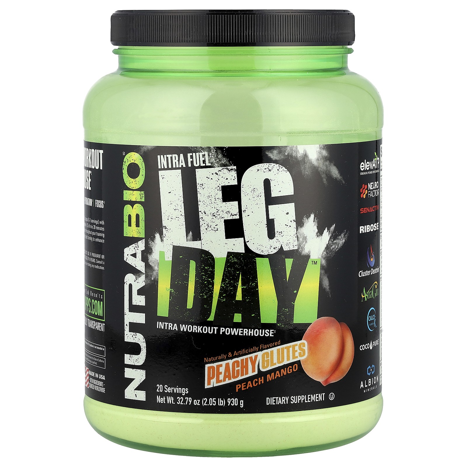 Intra Fuel Legg Day , Персиково-ягодичный с манго, 2,05 фунта (930 г)