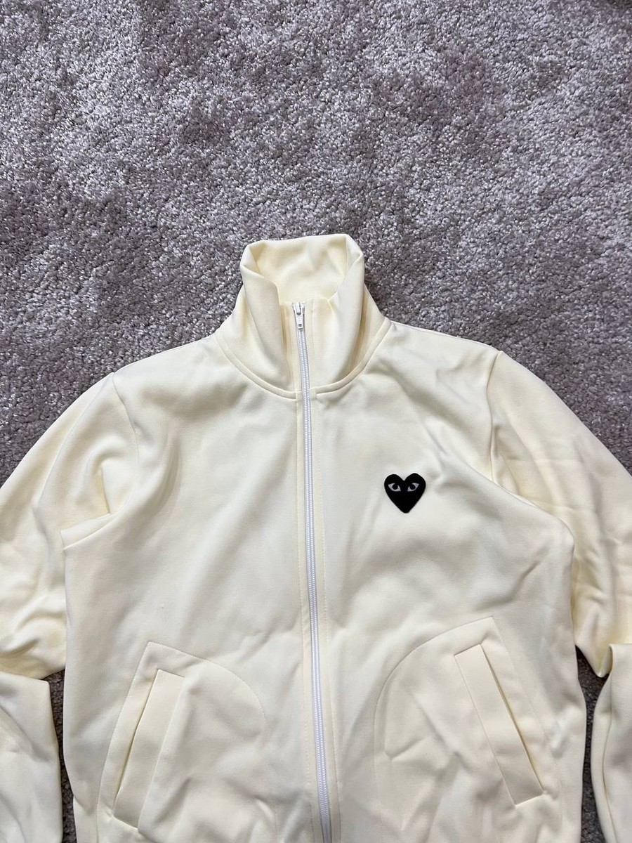 Comme Des Garcons CDG Play Full Zip sweatshirt Color Yellow