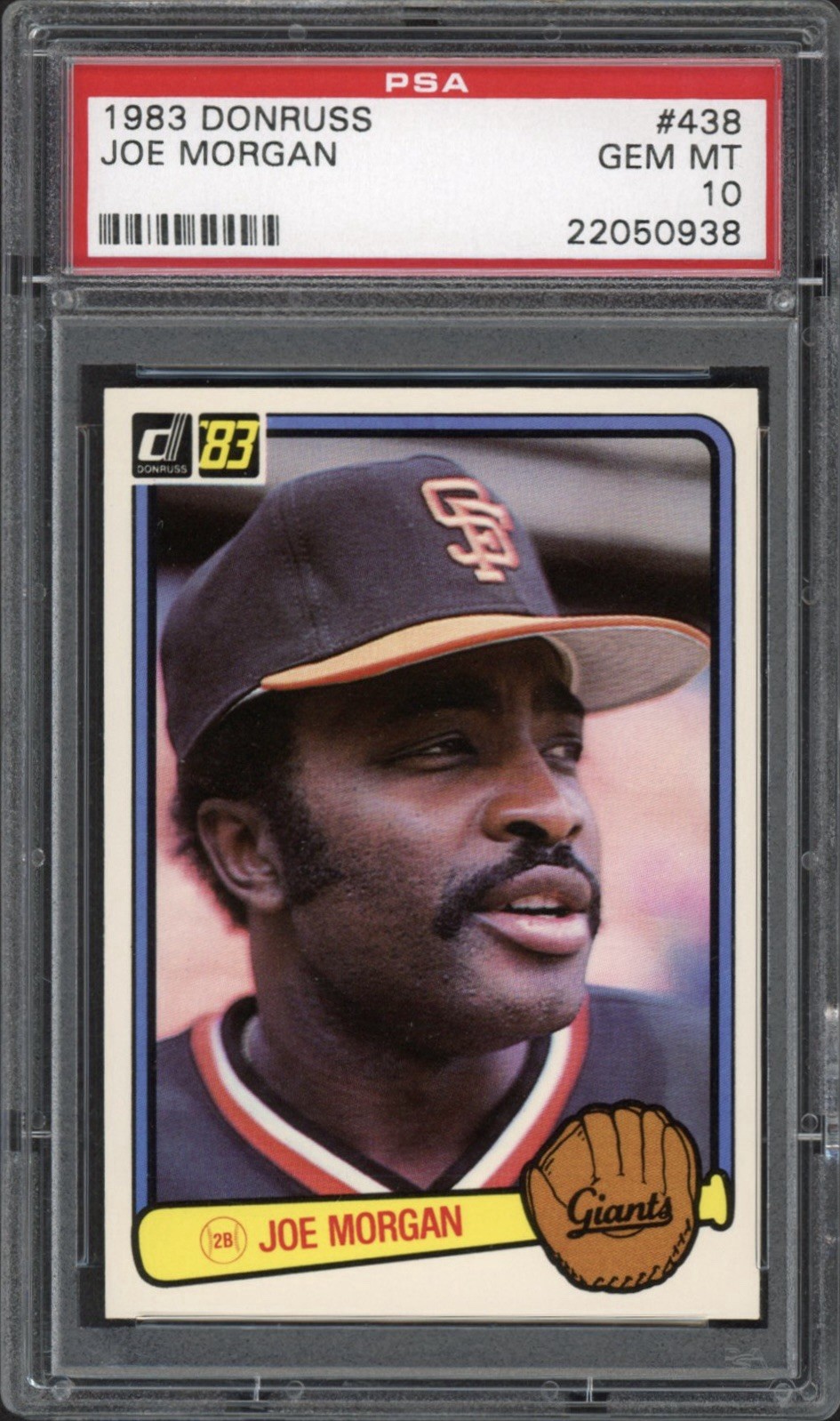 1983 Donruss Joe Morgan #438 PSA 10 GEM MT HOF San Francisco Giants