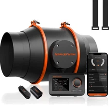 6-Inch Smart Inline Duct Fan with WiFi Control, 402 CFM, Temperature Humidity...