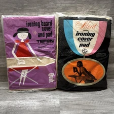 Vintage 1960’s 1970’s Ironing Board Cover SILICONE TEFLON Merit QuickNOS